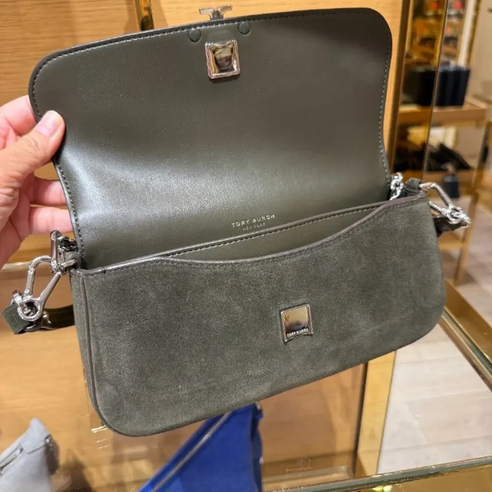 New‼️Tory Burch Britten Suede Convertible Crossbody 188501 $625